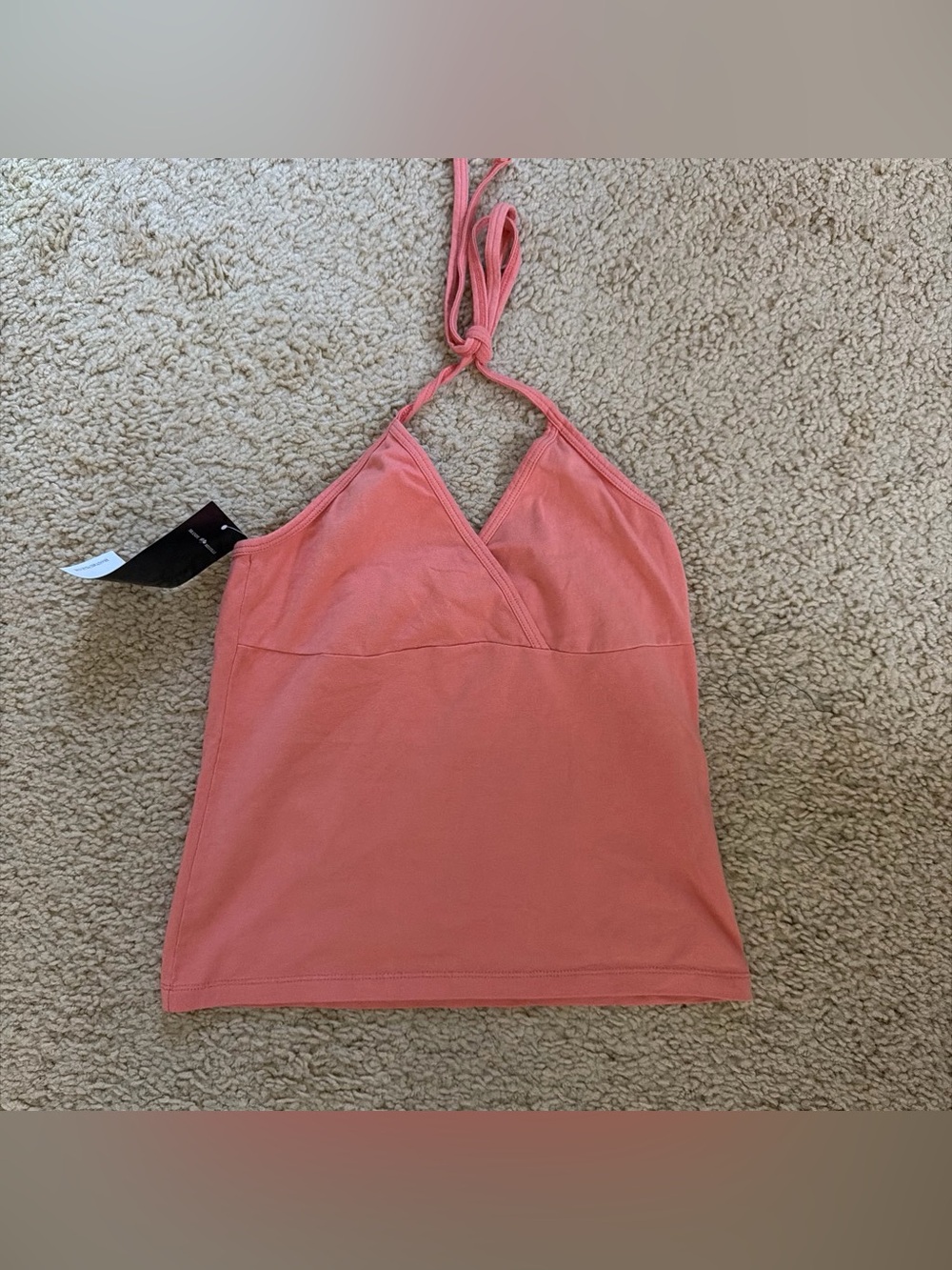 Brandy Melville coral peach calina halter top